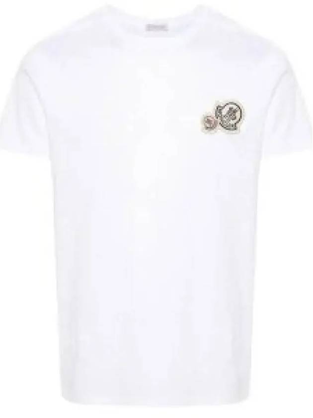 8C00025 8390Y 001 Double Logo Patch T Shirt 1327572 - MONCLER - BALAAN 1