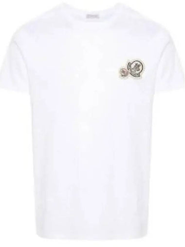 8C00025 8390Y 001 Double Logo Patch T Shirt 1327572 - MONCLER - BALAAN 1