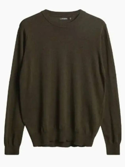 Men's Keane Crew Neck Merino Sweater Forest Green - J.LINDEBERG - BALAAN 2