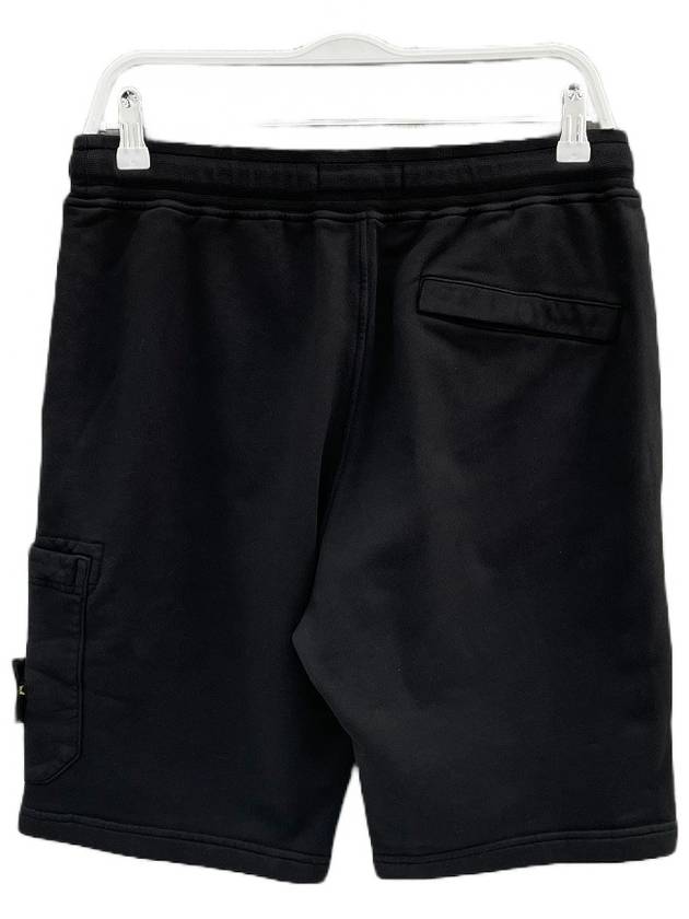 Wappen Patch Pocket Drawstring Shorts Black - STONE ISLAND - BALAAN 3