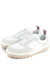 Letterman Panel Lace-Up Low-Top Sneakers White - THOM BROWNE - BALAAN 2