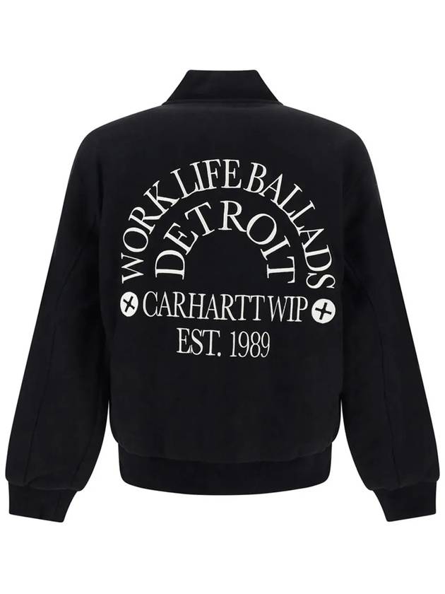 23FW Work Varsity Bomber Jacket Black I032435 89XX - CARHARTT - BALAAN 3