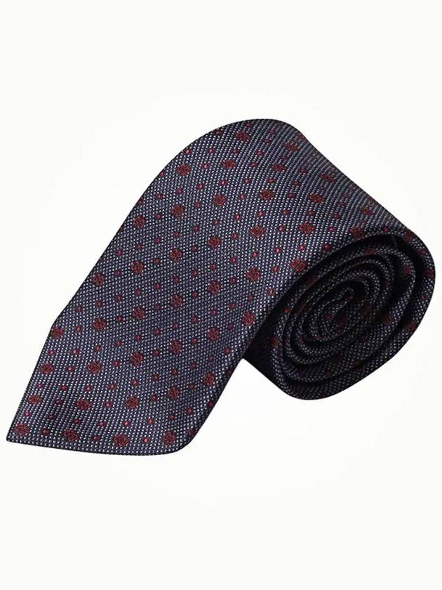 GG Dot Pattern Silk Tie Navy - GUCCI - BALAAN 2