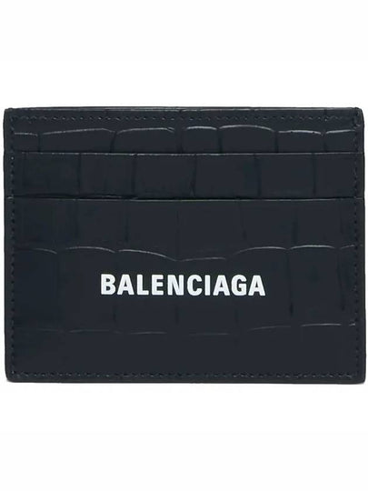 Crocodile Logo Card Wallet Black - BALENCIAGA - BALAAN 2