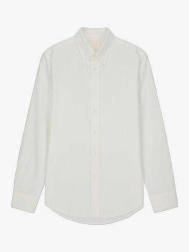 Logo Detail Long Sleeve Shirt White - GIVENCHY - BALAAN 2