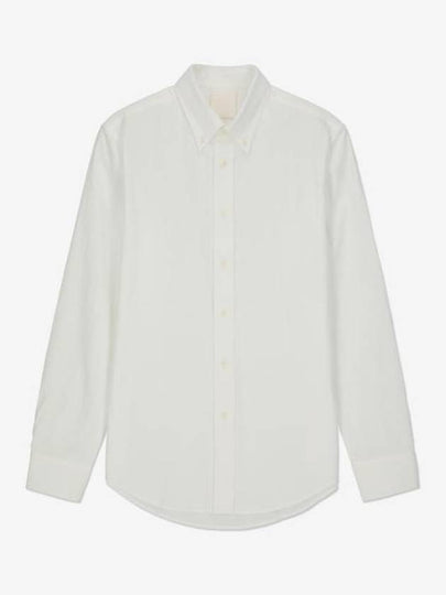 Logo Detail Long Sleeve Shirt White - GIVENCHY - BALAAN 2