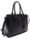 Triangle Logo Saffiano Tote Bag Black - PRADA - BALAAN 4