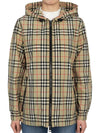 Check Hooded Jacket Archive Beige - BURBERRY - BALAAN 4