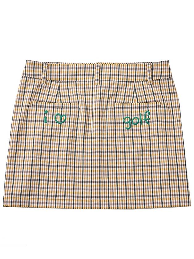 I Love Golf Check Skirt - MILESANDMILESANDMILES - BALAAN 1