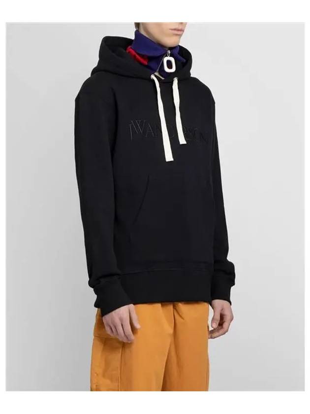 Embroidered Logo Hoodie Black - JW ANDERSON - BALAAN 5