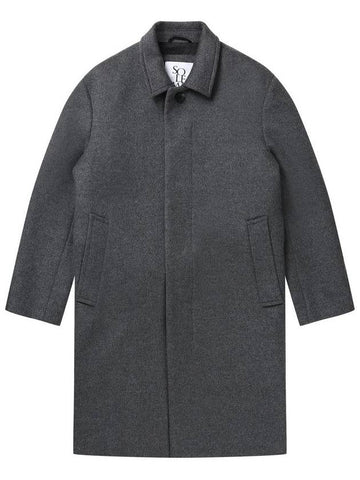 Men's Wool Balmacan Coat Gray SW21ICO05GE - SOLEW - BALAAN 1