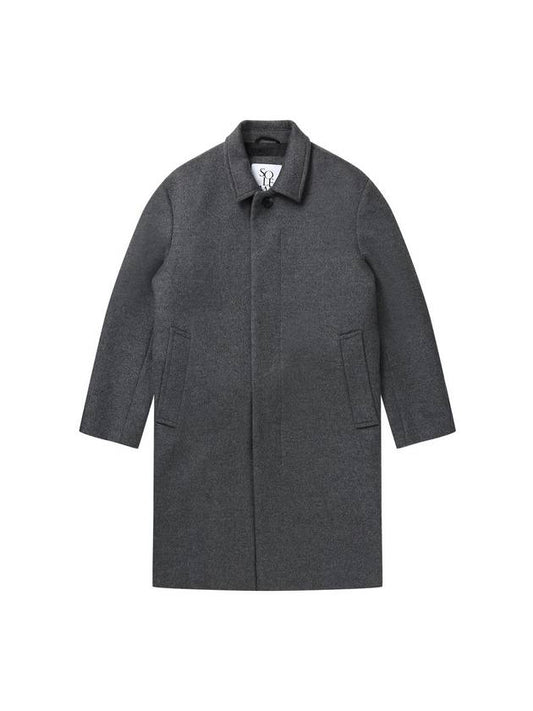 Men's Wool Balmacan Coat Gray SW21ICO05GE - SOLEW - BALAAN 2