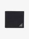 Saffiano Coin Pocket Triagle Logo Leather Wallet Black - PRADA - BALAAN 5