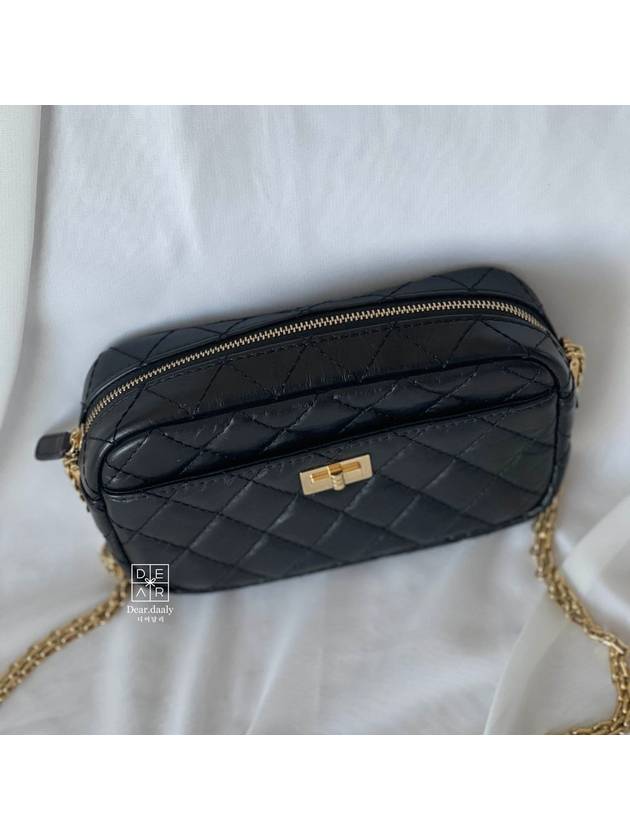 Vintage 255 mini camera bag black gold A91768 - CHANEL - BALAAN 7