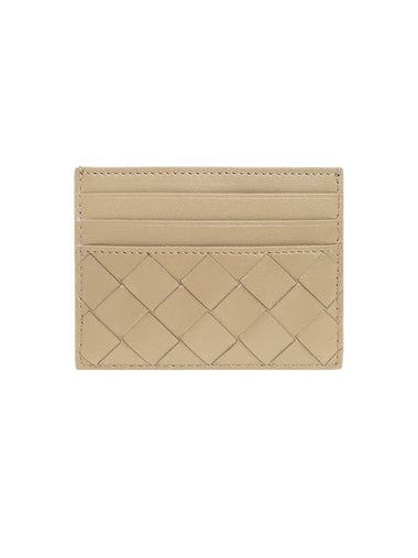 Intrecciato Leather Card Wallet Taupe - BOTTEGA VENETA - BALAAN 1