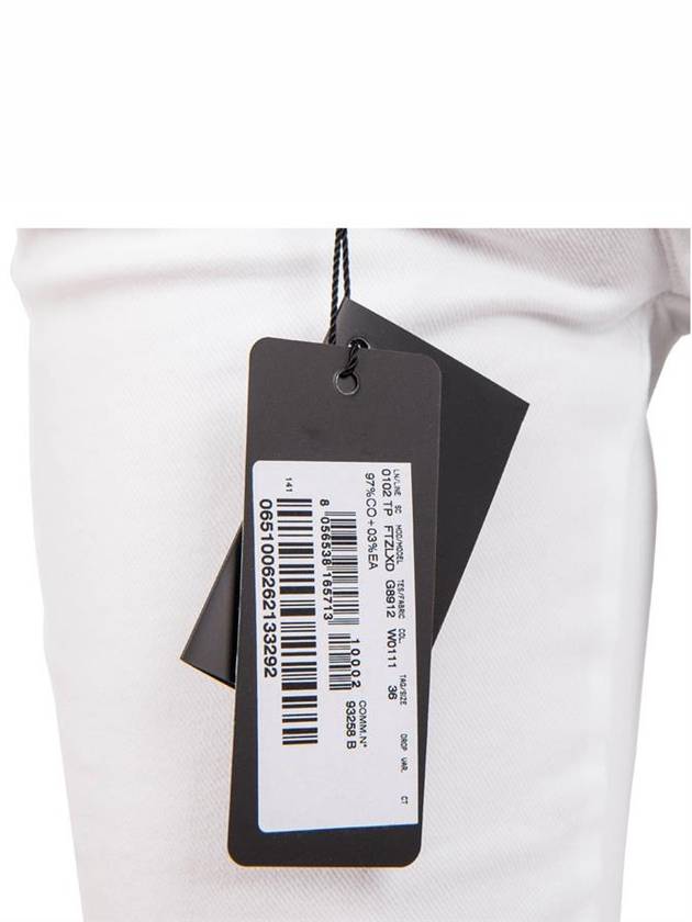 Zipper Detail Skinny Jeans White - DOLCE&GABBANA - BALAAN 10