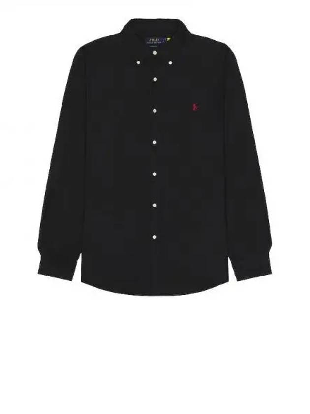 Men's Cotton Classic Fit Oxford Long Sleeve Shirt Black - POLO RALPH LAUREN - BALAAN 2