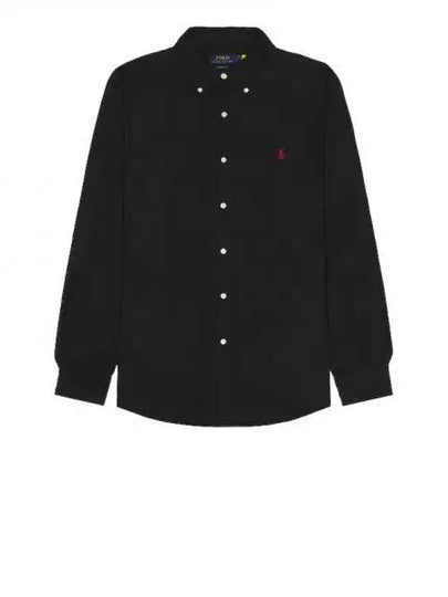 Men's Cotton Classic Fit Oxford Long Sleeve Shirt Black - POLO RALPH LAUREN - BALAAN 2