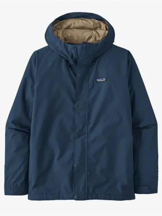 Men's Jackson Glacier Rain Hooded Jacket Blue - PATAGONIA - BALAAN 2