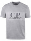 Vintage Washing Logo Cotton Short Sleeve T-Shirt Grey - CP COMPANY - BALAAN 1