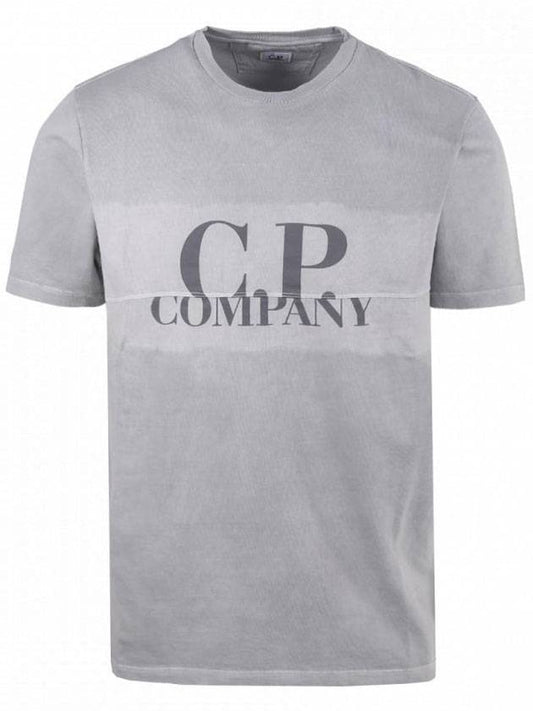 Cotton Logo Short Sleeve T-Shirt Gray - CP COMPANY - BALAAN 1