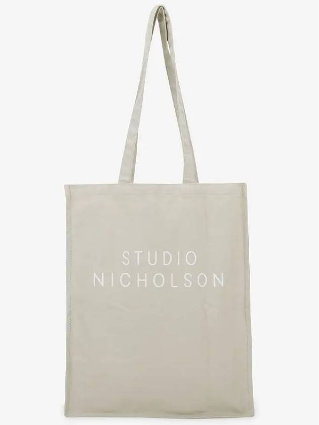 Logo Print Small Tote Bag Dove - STUDIO NICHOLSON - BALAAN 3