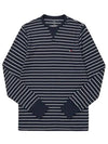 Men's Thermal Stripe Lounge Crew Neck Long Sleeve T-Shirt Navy - TOMMY HILFIGER - BALAAN 6