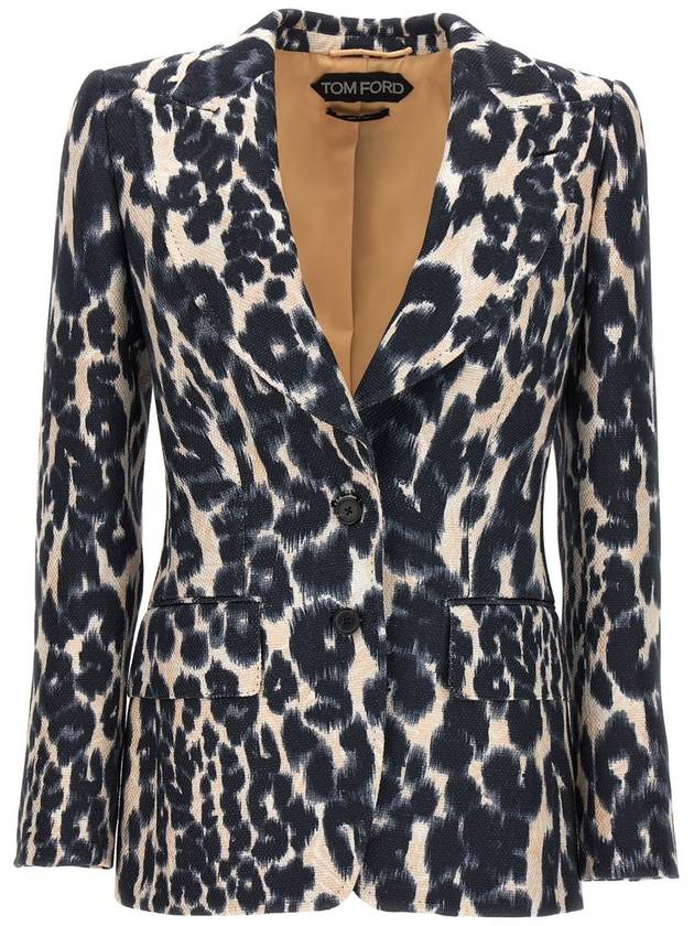 FW 23-24 jacket monopetto animalier GI2504FAP203XAWLB - TOM FORD - BALAAN 2