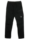 Logo Patch Tapered Straight Pants Black - CP COMPANY - BALAAN 3