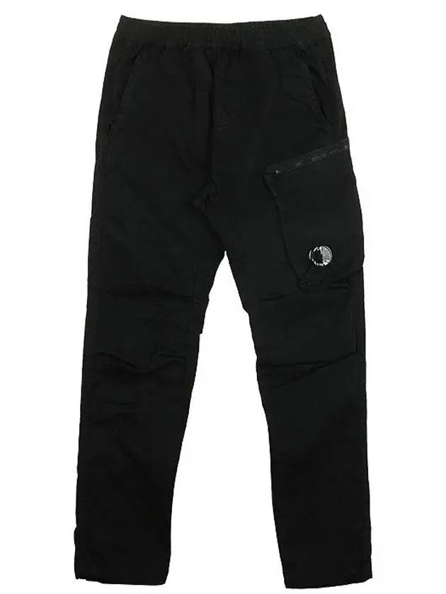 Logo Patch Tapered Straight Pants Black - CP COMPANY - BALAAN 3