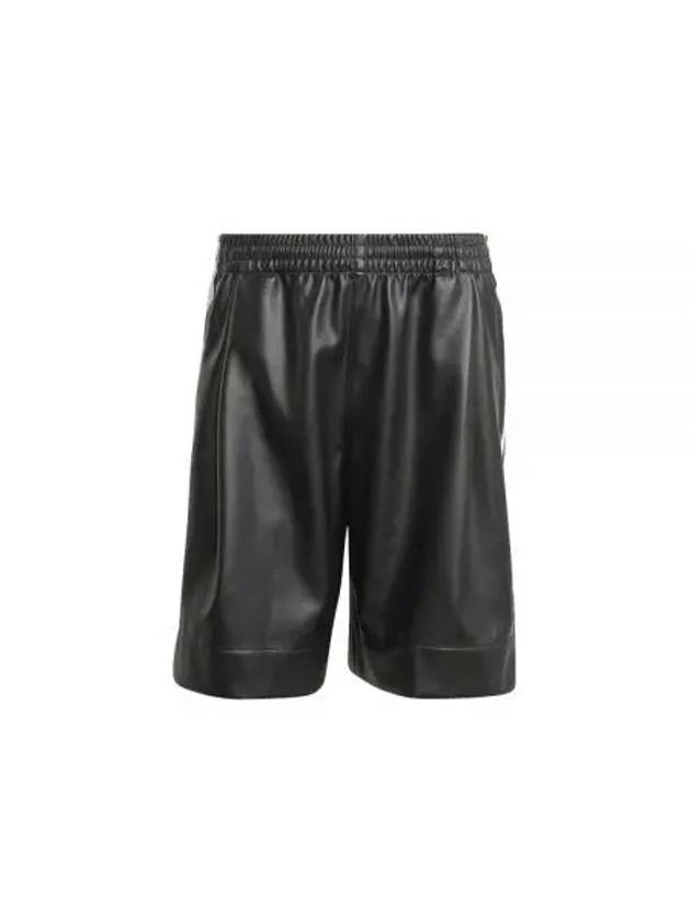 Adicolor Faux Leather 3 Stripe Shorts Black - ADIDAS - BALAAN 2