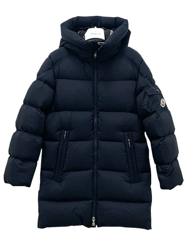 Kids Logo Patch MARAT Down Long Padded Jacket 12Y 14Y Navy 1C00010 595FD 776 - MONCLER - BALAAN 2