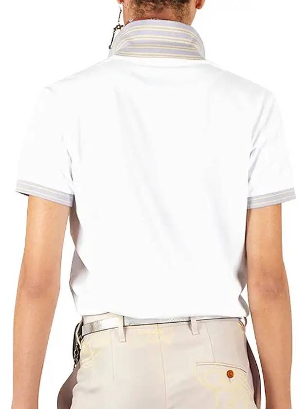 Logo Classic Stripe Polo Shirt White - VIVIENNE WESTWOOD - BALAAN 6