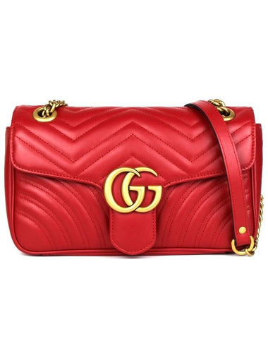 GC Marmont Matelasse Shoulder Bag Small RedGC41BG088 - GUCCI - BALAAN 1