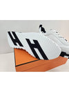 Bouncing Sneakers Calfskin Suede Goatskin Blanc - HERMES - BALAAN 4