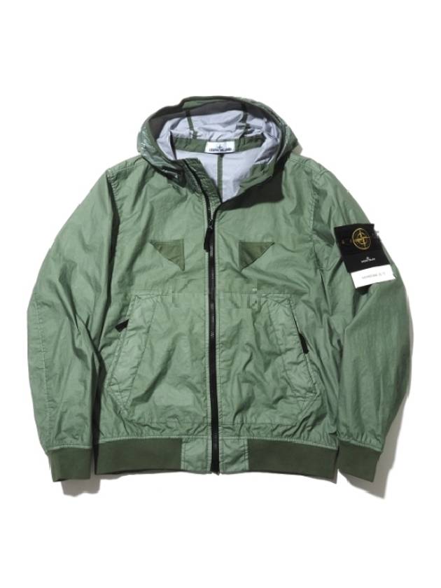 Wappen Patch Nylon Hooded  Jacket Green - STONE ISLAND - BALAAN 2