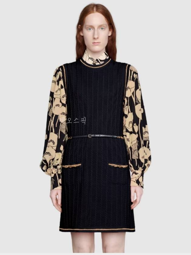 Women's Knitted Belt OnePiece Double G Chain Dress 658350XKBVO - GUCCI - BALAAN 3