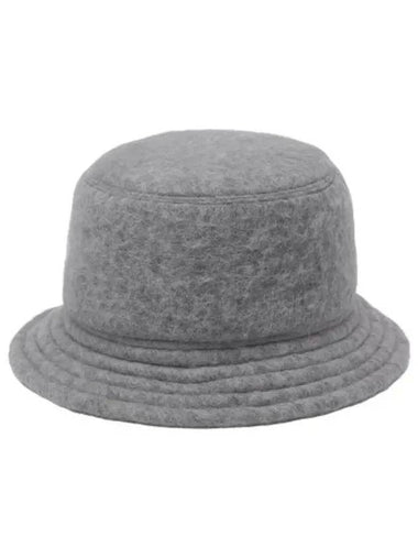 Brushed wool blend bucket hat gray - MARNI - BALAAN 1