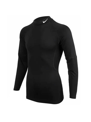 Pro Dri-Fit Fitness Mock Neck Long Sleeve T-Shirt Black - NIKE - BALAAN 1