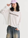 Jennie Linen Crop Raglan T Shirt White - SORRY TOO MUCH LOVE - BALAAN 4