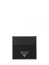 Re-Nylon Saffiano Leather Card Wallet Black - PRADA - BALAAN 2