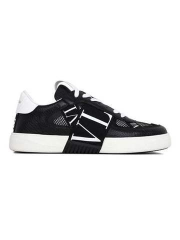 VLTN Logo Low Top Sneakers Black - VALENTINO - BALAAN 1