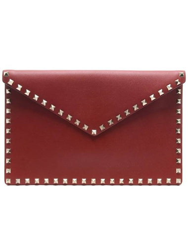 Women's Rockstud Clutch Bag RW2P0P56_BOL_0RO_19S - VALENTINO - BALAAN 1