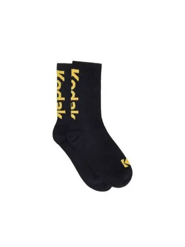 KODAK Apparel Lettering Point Crew Socks BLACK - KODO - BALAAN 1