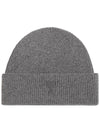 Men s Beanie Ami Alexandre Mattiussi Cashmere Hat Gray - AMI - BALAAN 1