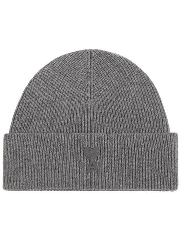 Men s Beanie Ami Alexandre Mattiussi Cashmere Hat Gray - AMI - BALAAN 1