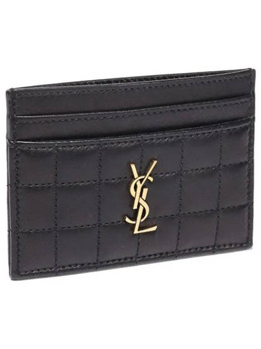 Quilted Cassandra logo card wallet - SAINT LAURENT - BALAAN 1