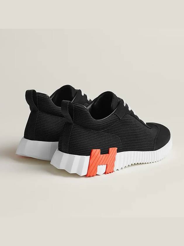 Bouncing Sneakers Mesh Suede Goatskin Noir - HERMES - BALAAN 7