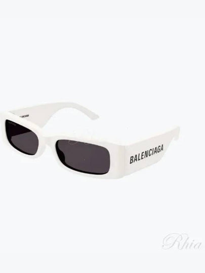 Eyewear Logo Print Rectangular Frame Sunglasses White - BALENCIAGA - BALAAN 2