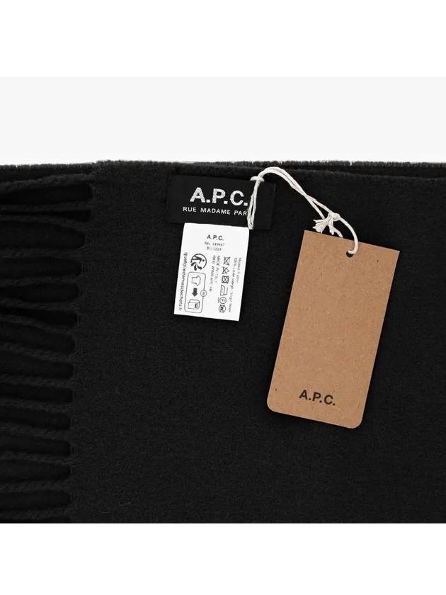 Ambroise Embroidered Muffler Black - A.P.C. - BALAAN 4